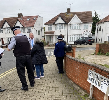 Bob Meets Concerned Residents and Local Police on St Brides Avenue