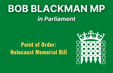 Bob Blackman on a Point of Order: Holocaust Memorial Bill