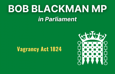 Bob Blackman on the Vagrancy Act: Repeal