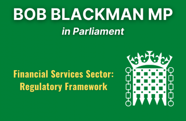 Bob Blackman on the Financial Services Sector